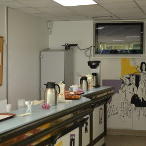 La cafeteria, endroit idéal pour une pause café. C